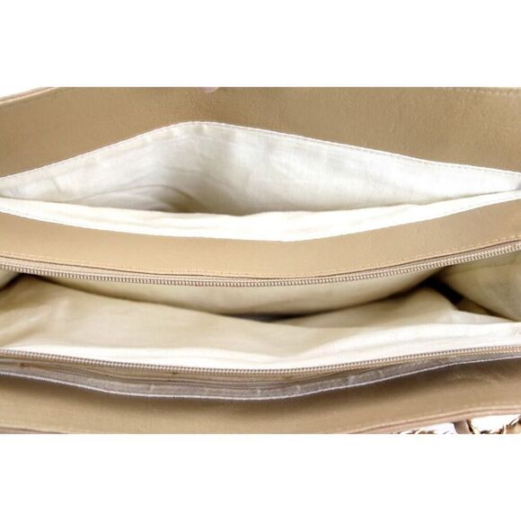 LRG Evan-Picone QUILTED GOLD FAUX LEATHER ORGANIZER CHAIN SHOULDER BAG HANDBAG - Picture 9 of 16